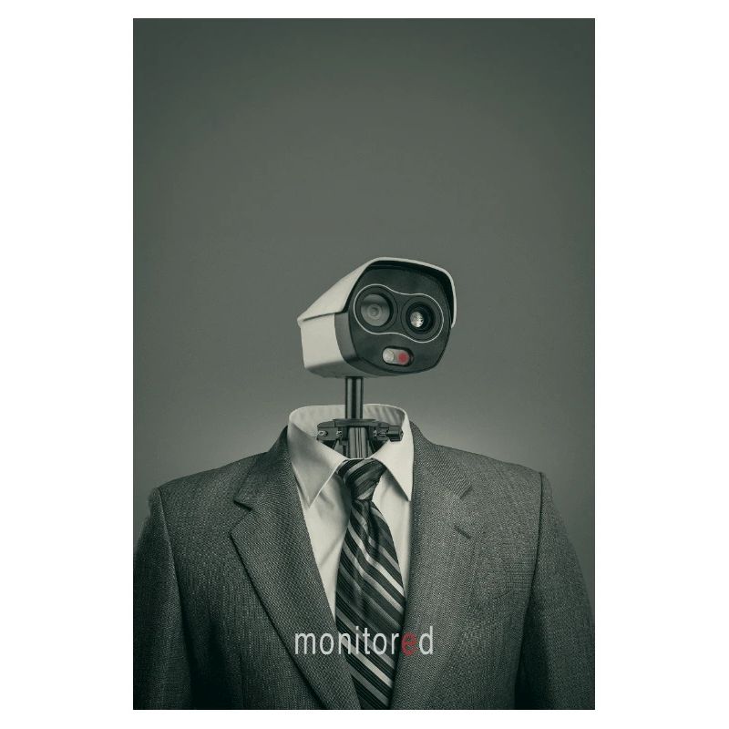 Monitored Digital Surveillance Art Poster