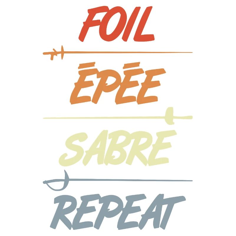 Répétition du sabre épée en feuille d’aluminium