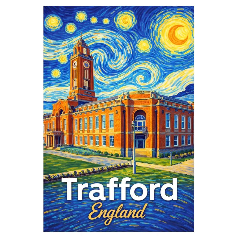 Trafford, Angleterre, dans le style de la nuit étoilée