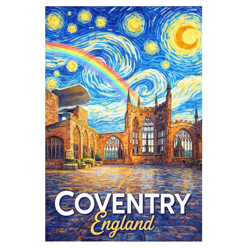Coventry England Skyline Starfall