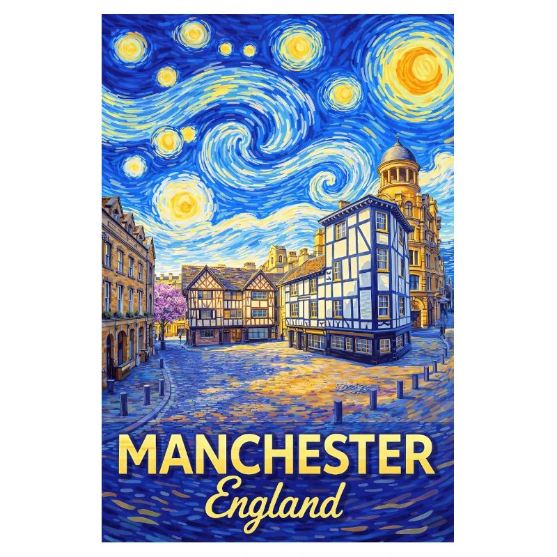 Manchester Angleterre Silhouette nuageuse