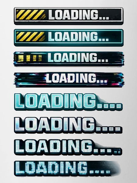 Neon Download Notification Graphics