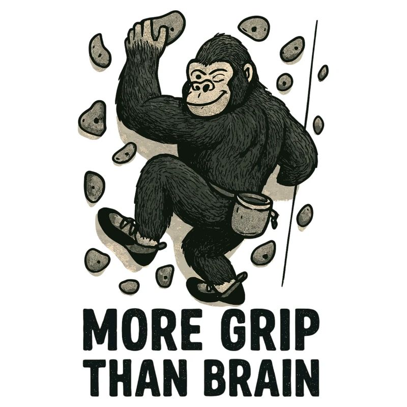 Plus de prise que de cerveau – Bloc de gorille