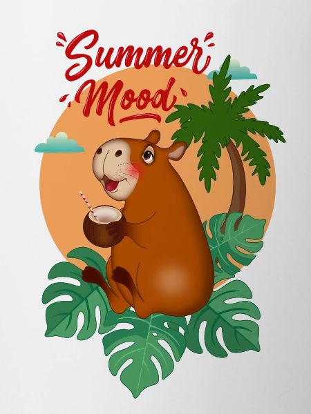Tropical Capybara with Coconut