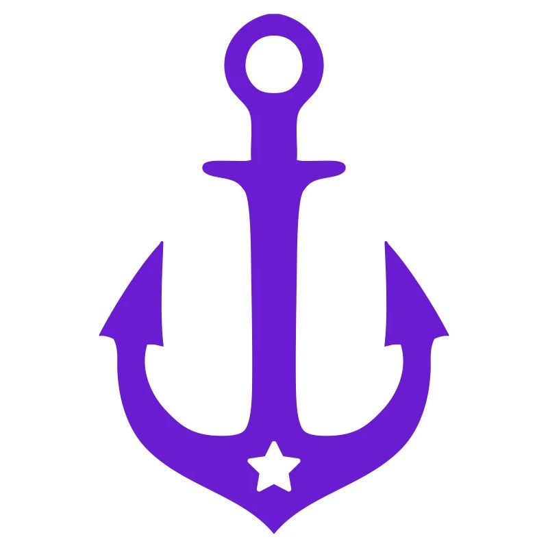 Ancre violette avec étoile
