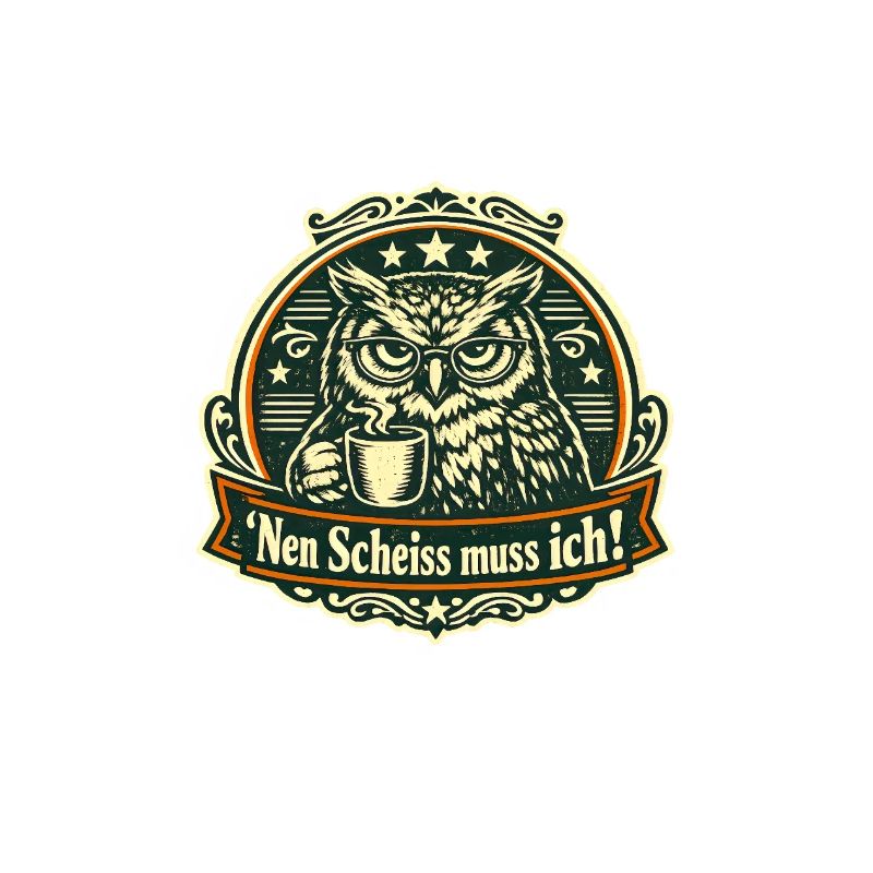 Nen scheiß muss ich Eule Büro Spruch
