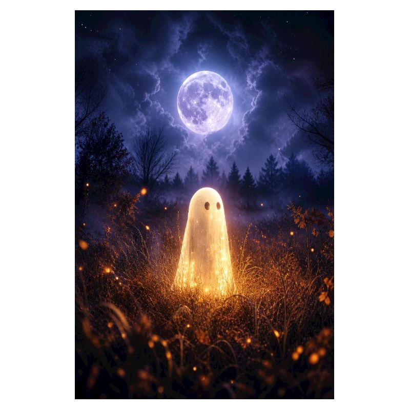 Moonlit Ghost in Lantern Field