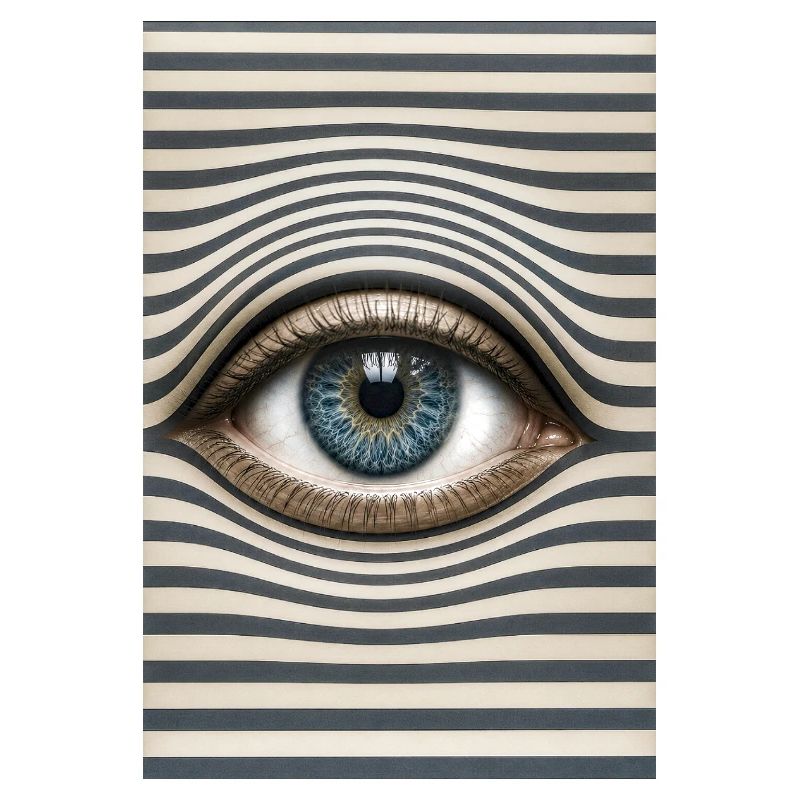 Eye Against Wavy Stripes
