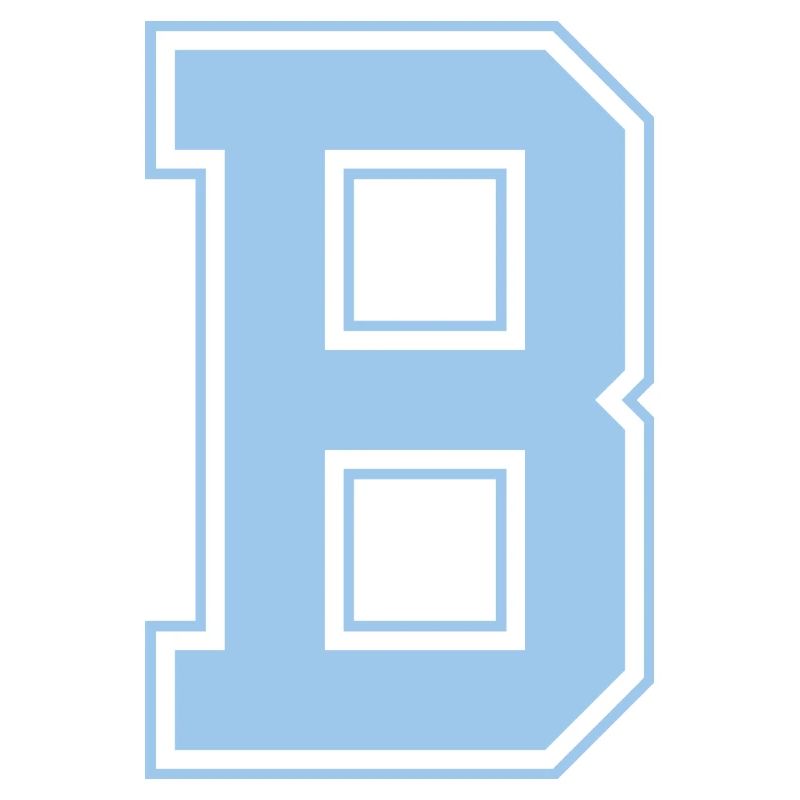 Monogram Light Blue Varsity College Initial B