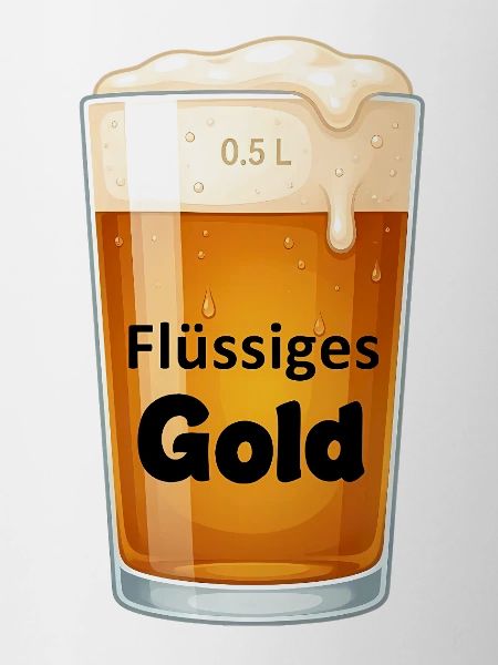 Flüssiges Gold Pint Design