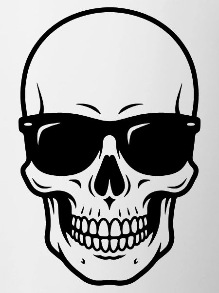 Cool Badass Skull with Sunglasses