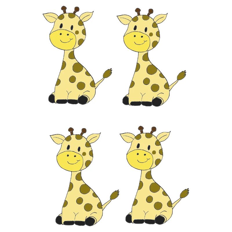Fröhliche Vier Giraffen Muster