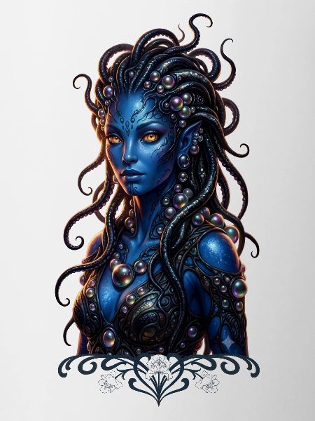 Déesse Bleue des Tentacules Lumineux