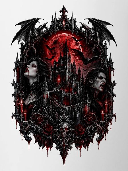Gothic Vampirenschloss am Rotmond
