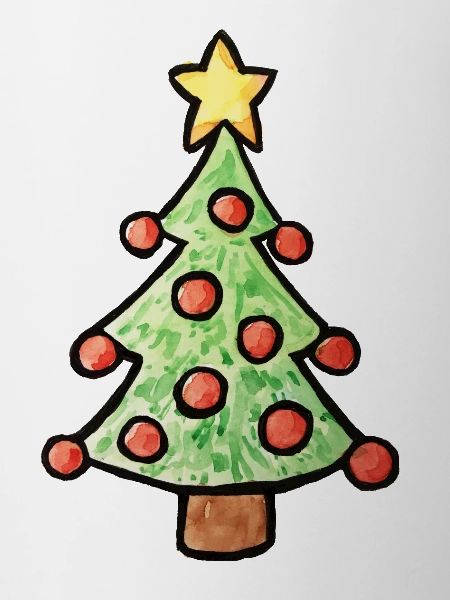 Verspielter Weihnachtsbaum
