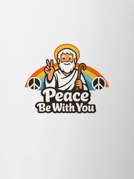 Frieden Sei Mit Dir Cartoon Logo