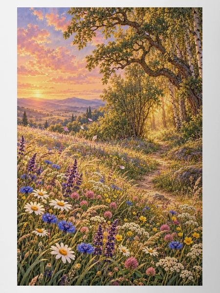 Wildblumenwiese am Waldrand