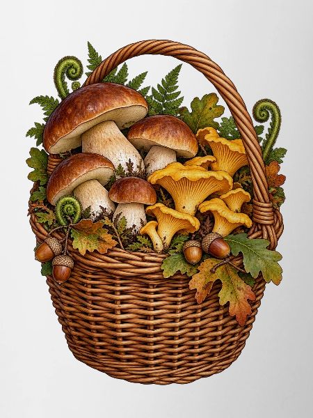 Pilzkorb voller Waldschätze