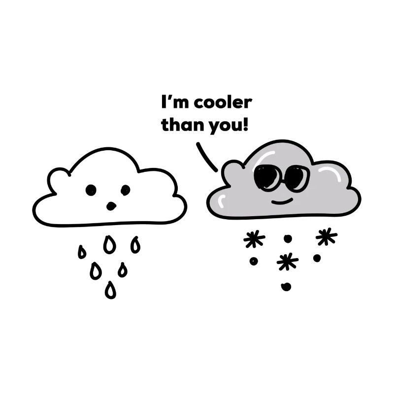 Snow cloud rain cloud