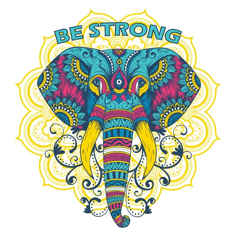 Colorful mandala elephant