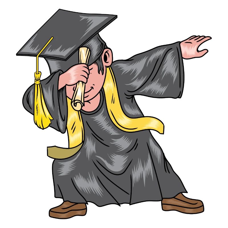 Dabbing Graduation Class Graduating Student