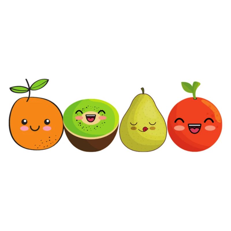 Funny fruit in a row