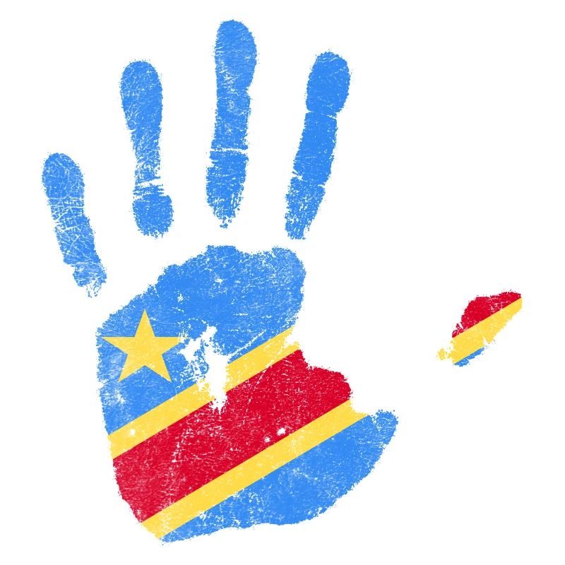 Main du drapeau du Congo - Stand with Congo