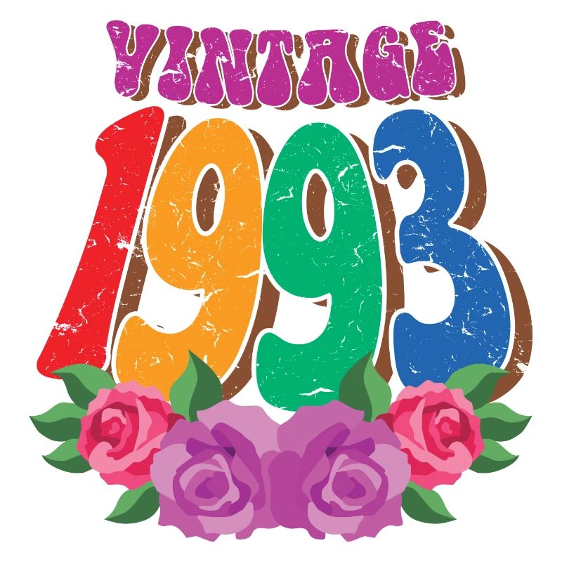 Fleur rétro 1993, 30 ans Cadeau 30e anniversaire