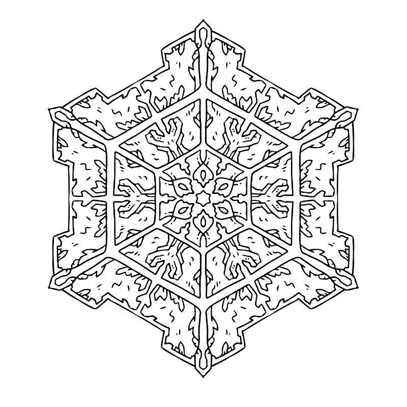 Mandala flocon de neige