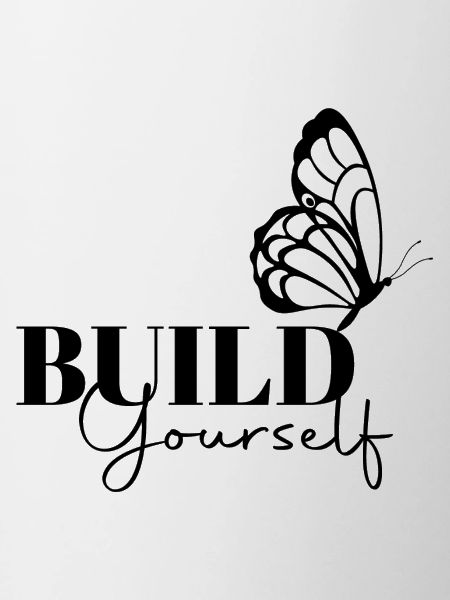 Build Yourself Motivational Butterfly Tee