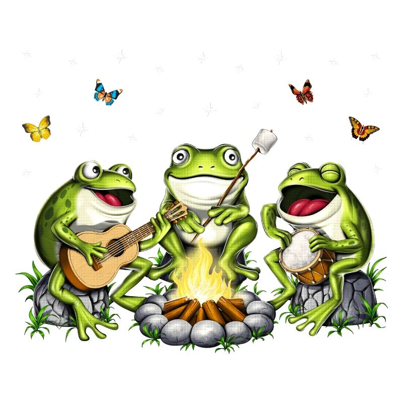 Cottagecore Frogs Camping