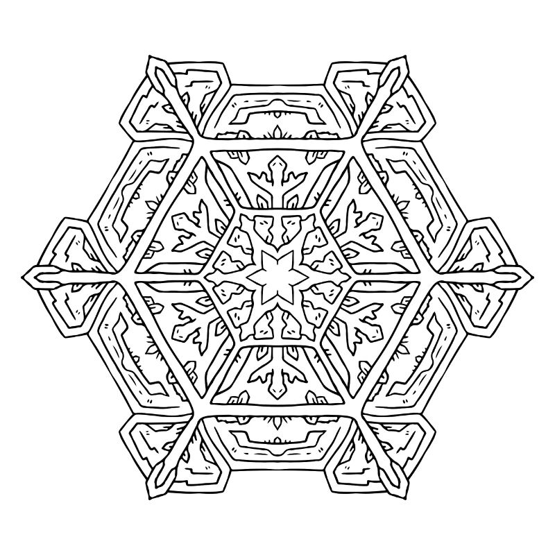 Mandala flocon de neige