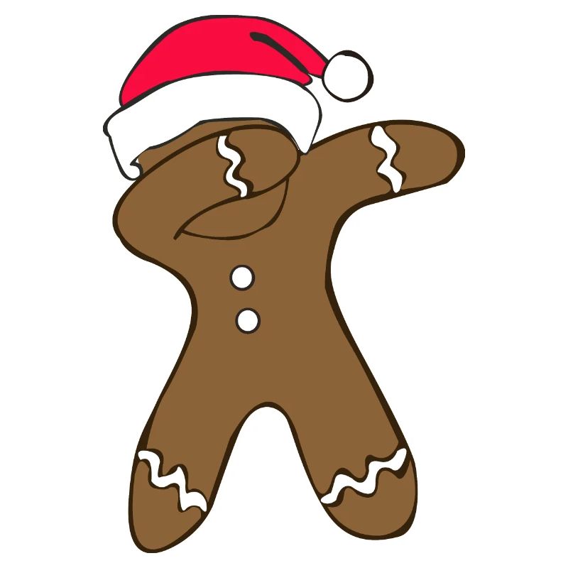 dabbing Lebkuchenmann zu Weihnachten als Geschenk