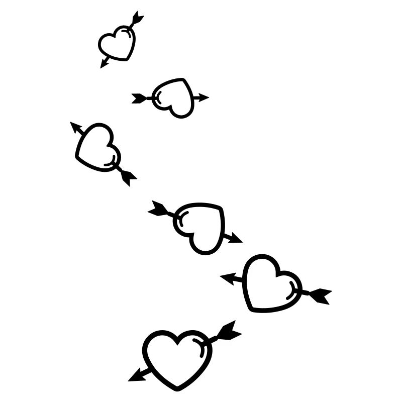 Flèche du symbole du cœur