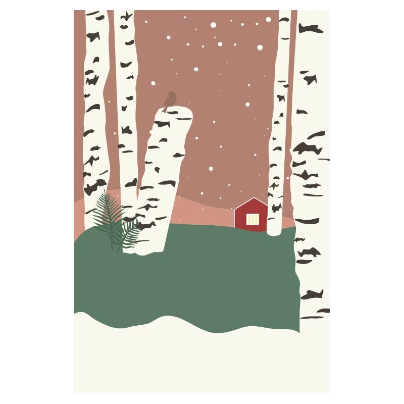 Poster Birch Forest Scandinavia