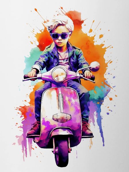 Boy with scooter