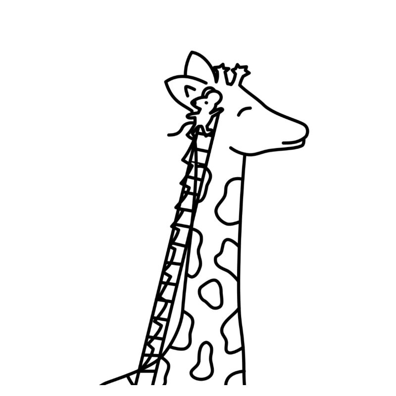 Giraffe und Maus