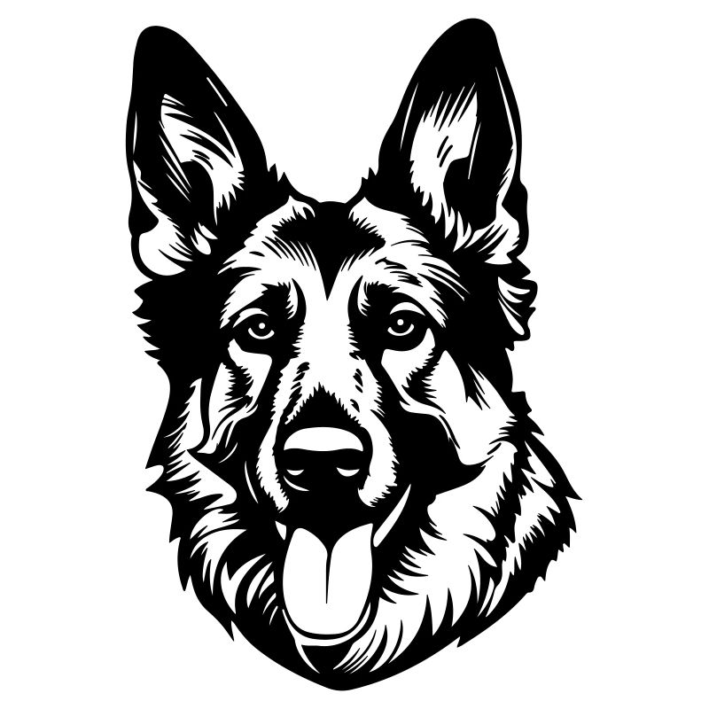German Shepherd Dog Head