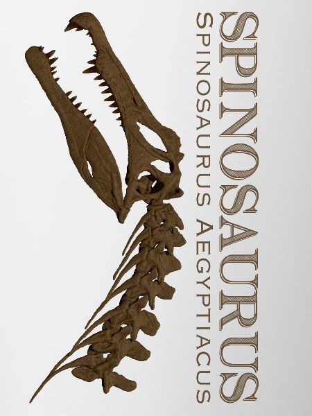Spinosaurus skull brown