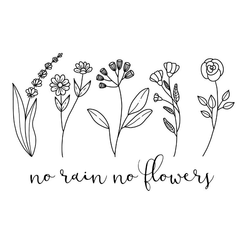 Pas de pluie pas de fleurs (noir)