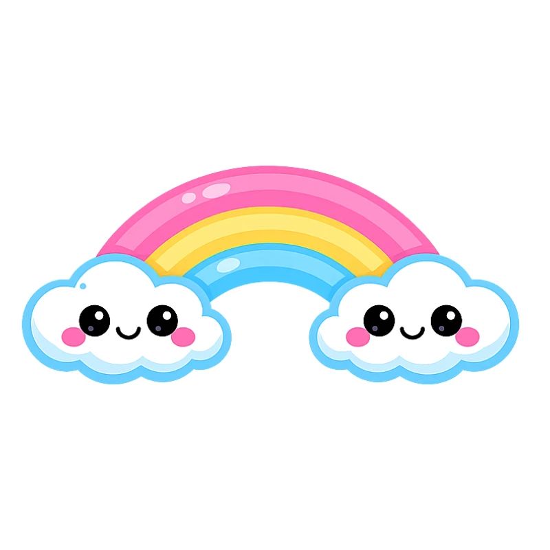 Cute Cloud Rainbow Duo