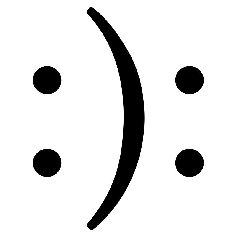 Smiling and sad face