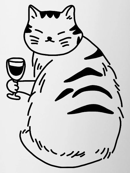Cat wine alcohol