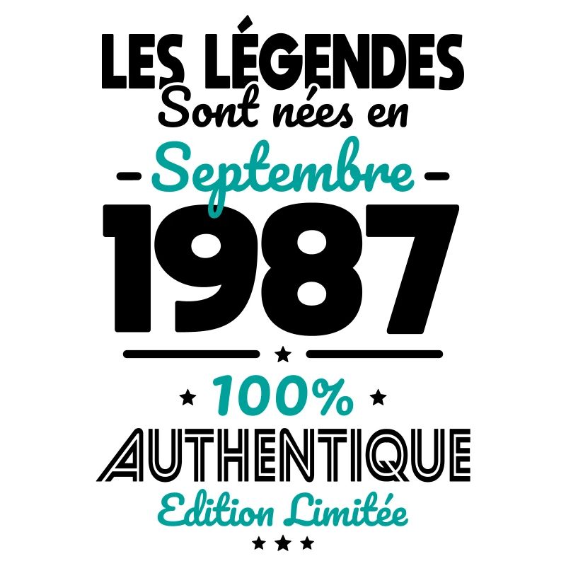 Anniversaire 35 ans - Légendes nées Septembre 1987