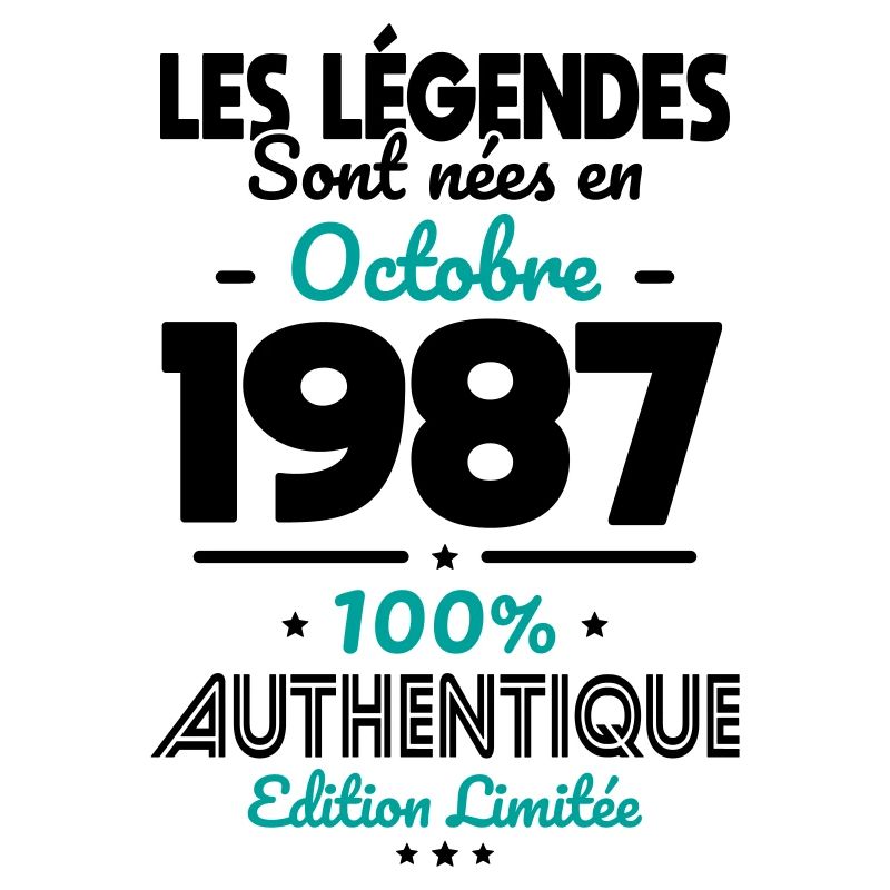 Anniversaire 35 ans - Légendes nées Octobre 1987