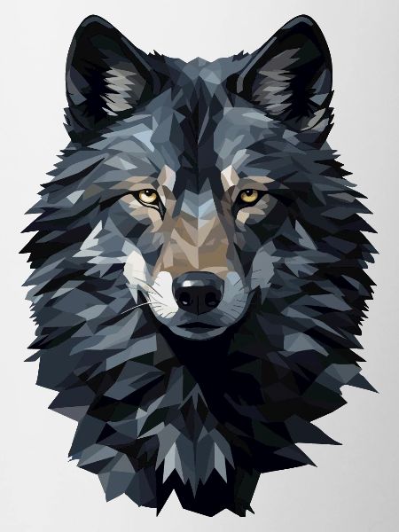 Wolf in Polygon Style