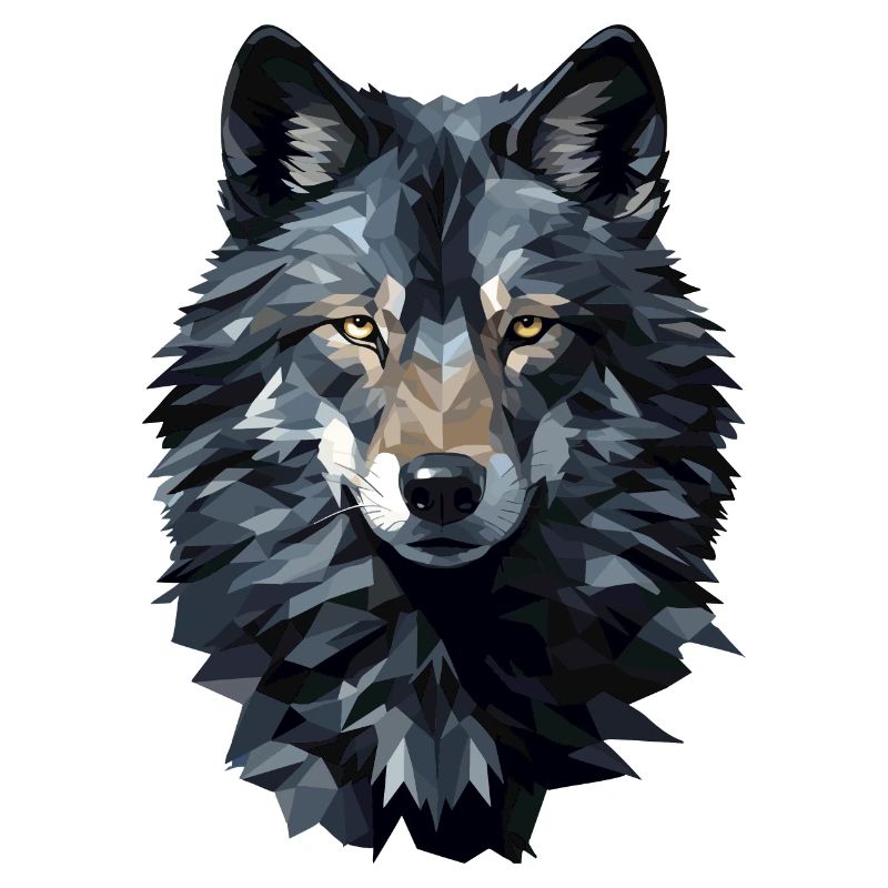 Wolf in Polygon Style