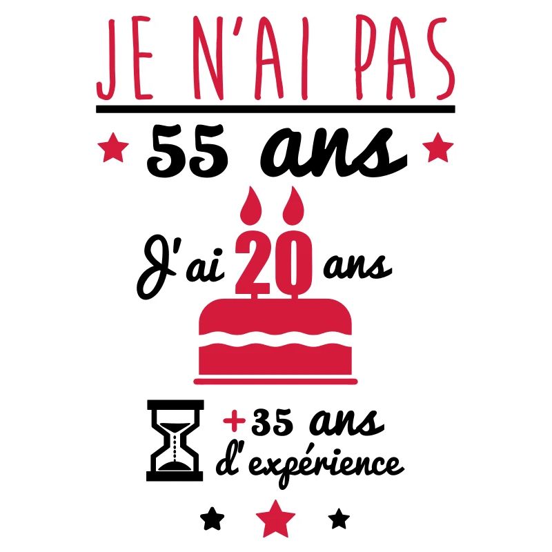 pas 55 ans anniversaire,cadeau d'anniversaire 55