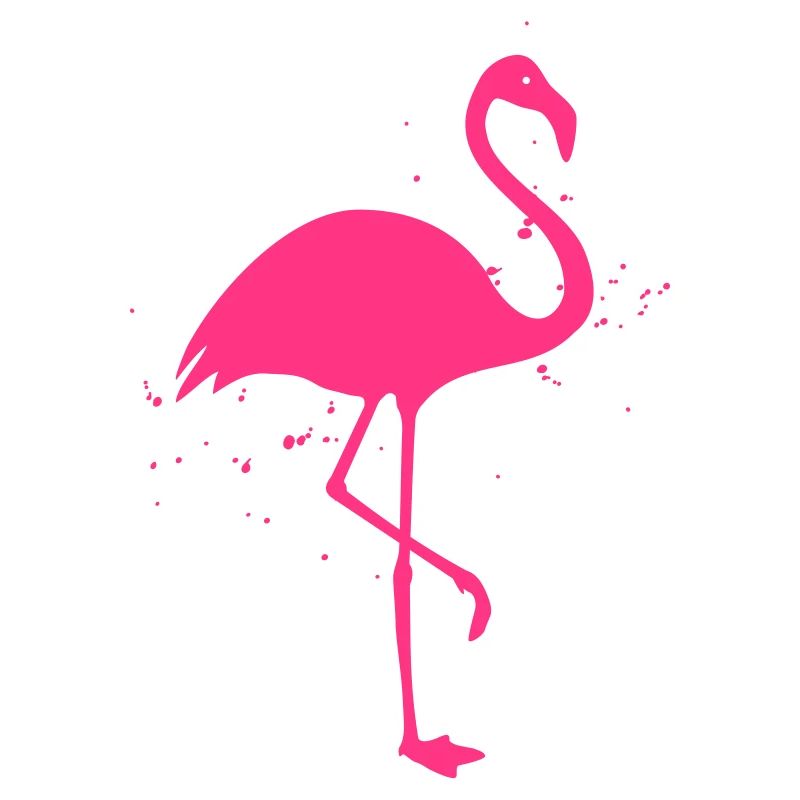 Flamingo silhouette joyeuse été soleil plage