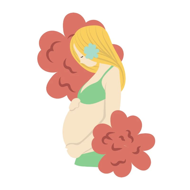 Cadeau de naissance de grossesse de fleurs